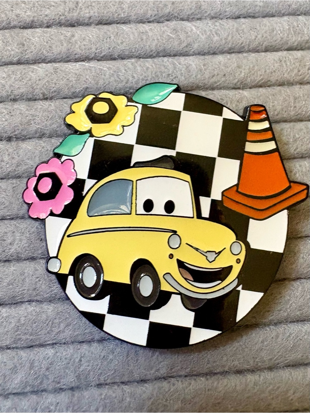 Disney Loungefly Pixar Cars Luigi Checkerboard Enamel Pin Mystery Blind Box
